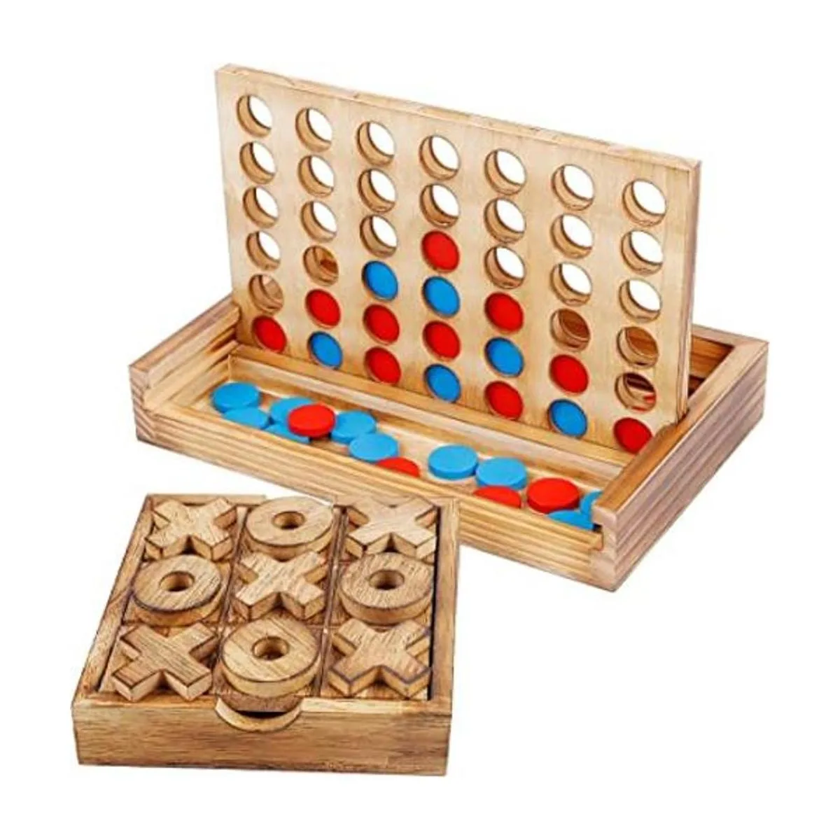 Glintoper Tic Tac Toe Juego de mesas 4 en una fila
