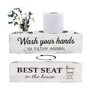 CuffUp Bathroom Decor Box2 Sides of Funny Signs Farmhouse_1