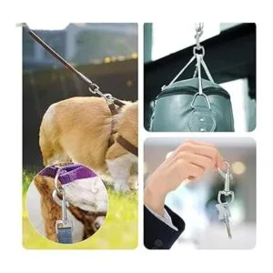 Borns Juego de 8 ganchos giratorios giratorios de 360