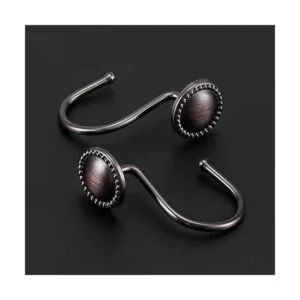 CHICTIE Ganchos de cortina de ducha de bronce anillos de_2