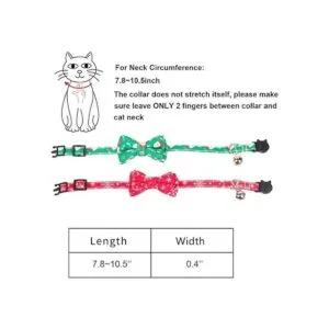 ADOGGYGO Collar de gato de Navidad con campana de_6