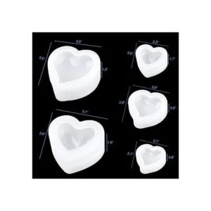 NiArt Epoxy Resina 3D Forma de corazón DIY Casting Craft