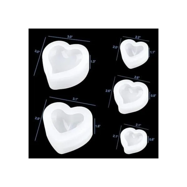 NiArt Epoxy Resina 3D Forma de corazón DIY Casting Craft