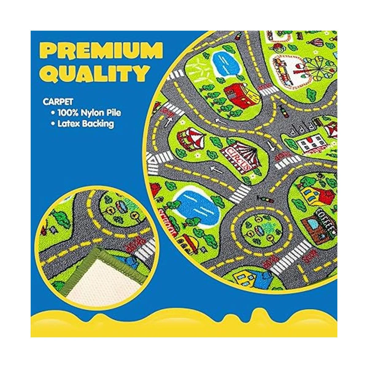 JOYIN Paquete de 2 alfombras de juegos para niños de 3