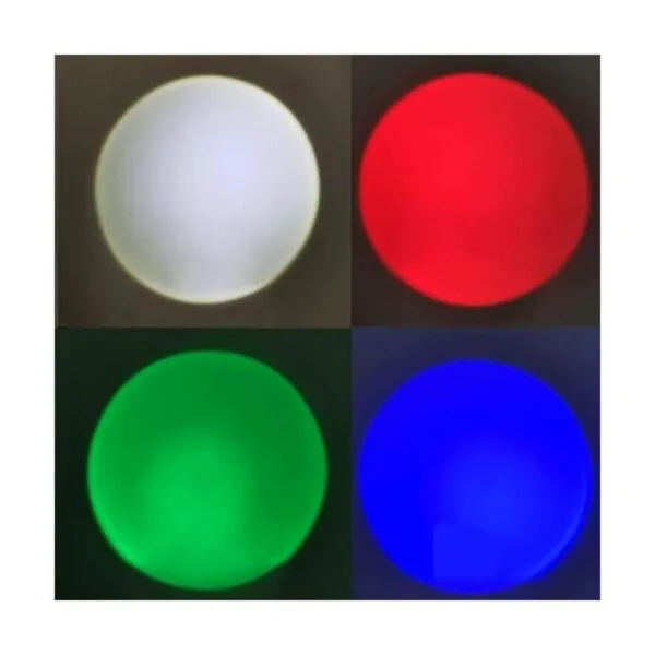 Linterna frontal de 4 colores con zoom LED con luz blanca_2