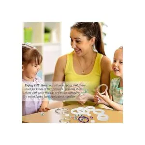 9 piezas de silicona pulsera molde y anillo de resina