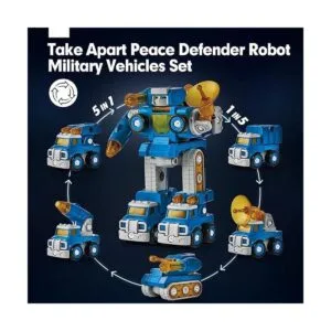 CubicFun Juguete de robotvehículo para desmontar 5 en 1_2
