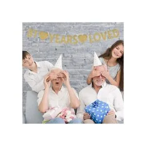 Oro 81 años querida bandera oro brillo feliz 81_2