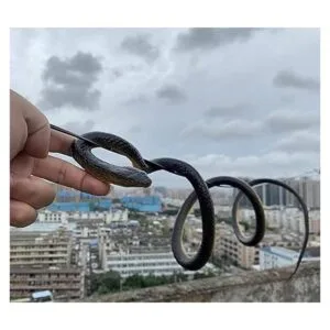 Serpiente de goma realista 2 piezas serpiente falsa de_5