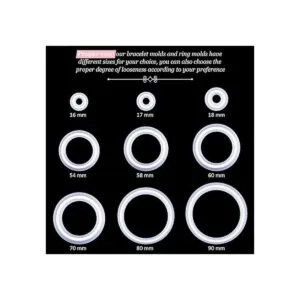 9 piezas de silicona pulsera molde y anillo de resina