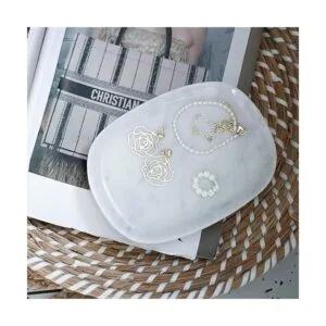 JIMEI Bandeja decorativa de mármol para tocador_3