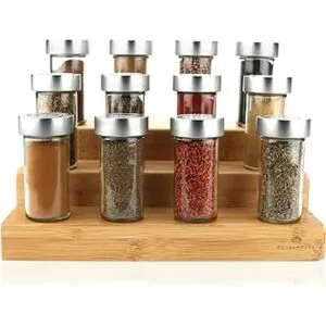 RoyalHouse Organizador expandible de bambú para especias