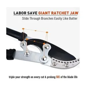 Jardineer Tijeras para cortar yunque de 2 pulgadas_5