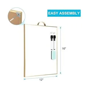 Pizarra blanca pequeña de borrado en seco marco de_2