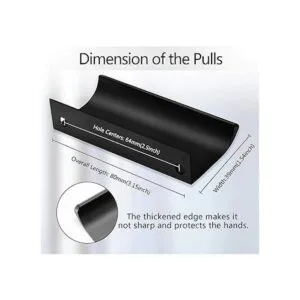 Qjaiune Tirador negro con borde de dedo de 3.150 in3.15