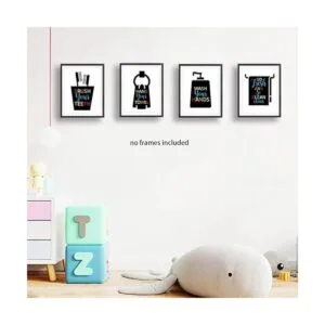 Letras de acuarela con texto en inglés Funny Bathroom_3