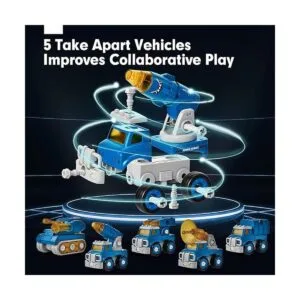 CubicFun Juguete de robotvehículo para desmontar 5 en 1_6