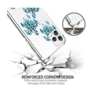 Funda para iPhone 11 diseño de tortuga azul claro_4