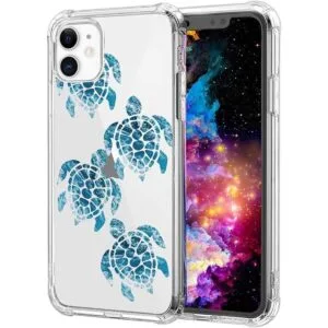 Funda para iPhone 11 diseño de tortuga azul claro_1