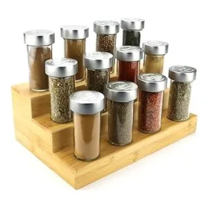 RoyalHouse Organizador expandible de bambú para especias
