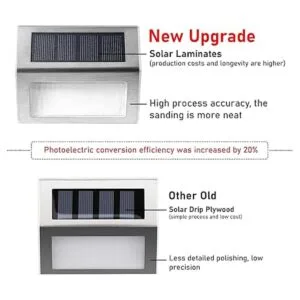 Solpex Paquete de 12 luces solares de escalón 3 luces_3