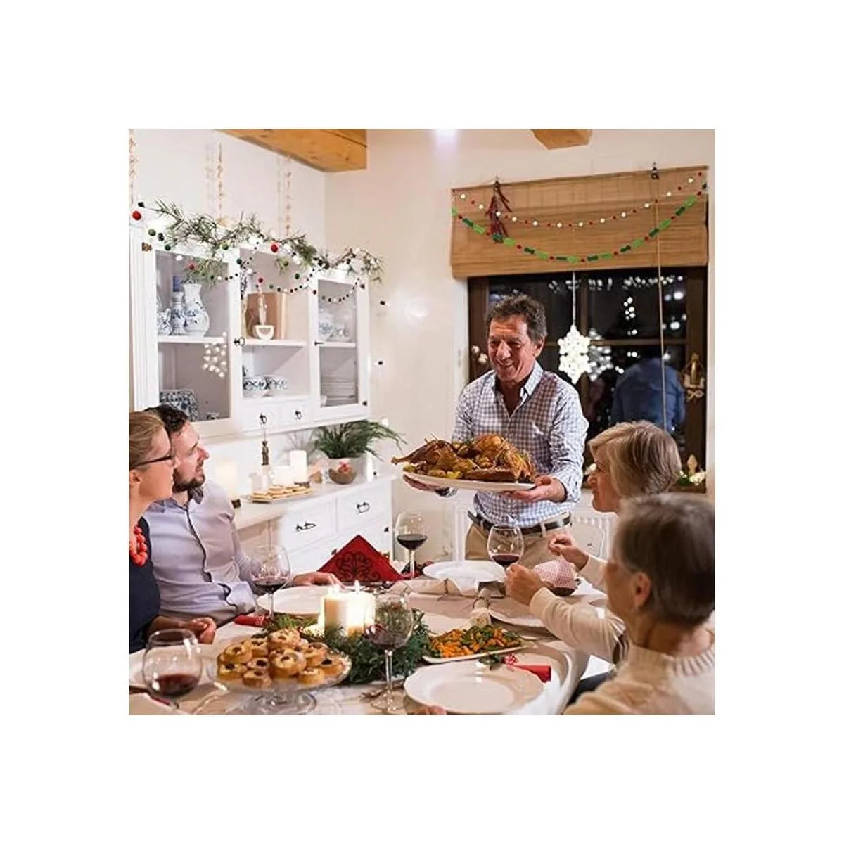 Guirnalda de bolas de fieltro guirnalda de fieltro