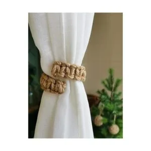 Juego de 4 lazos de cortina trenzados para cortinas_3