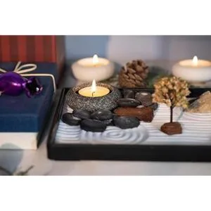 ICNBUYS Juego de candelabros de jardín zen hecho a mano_3