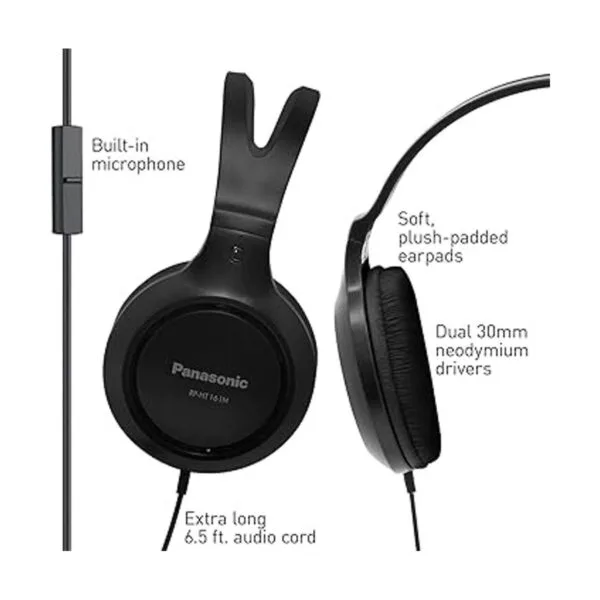 Panasonic Audífonos auriculares ligeros con cable sobre_3