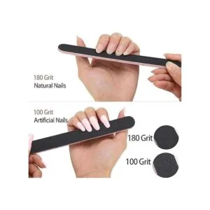 100 palillos de color naranja para uñas de doble cara_3