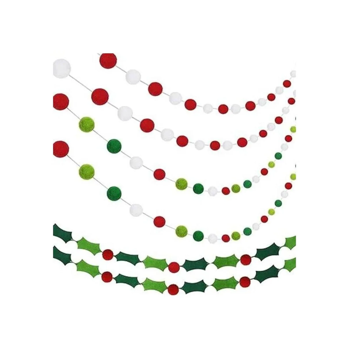 Guirnalda de bolas de fieltro guirnalda de fieltro