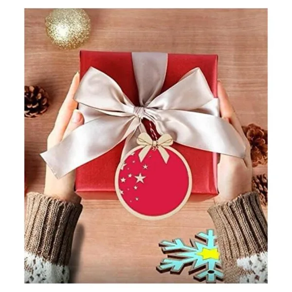 OurWarm 48 adornos de Navidad de madera para niños_6