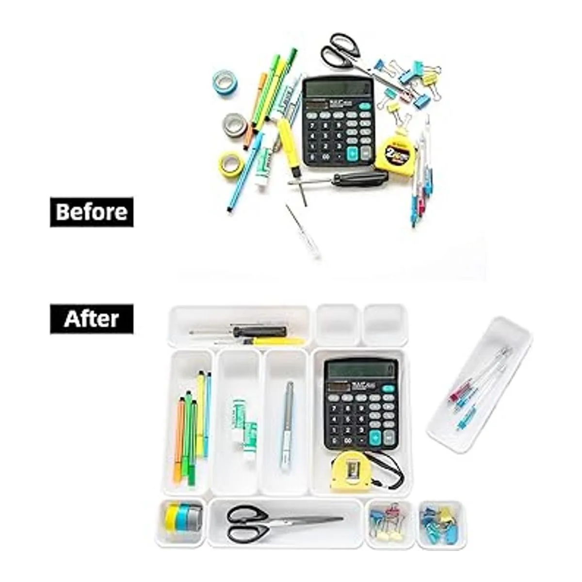 BYCY Juego de 18 bandejas de organizadores de cajones_3