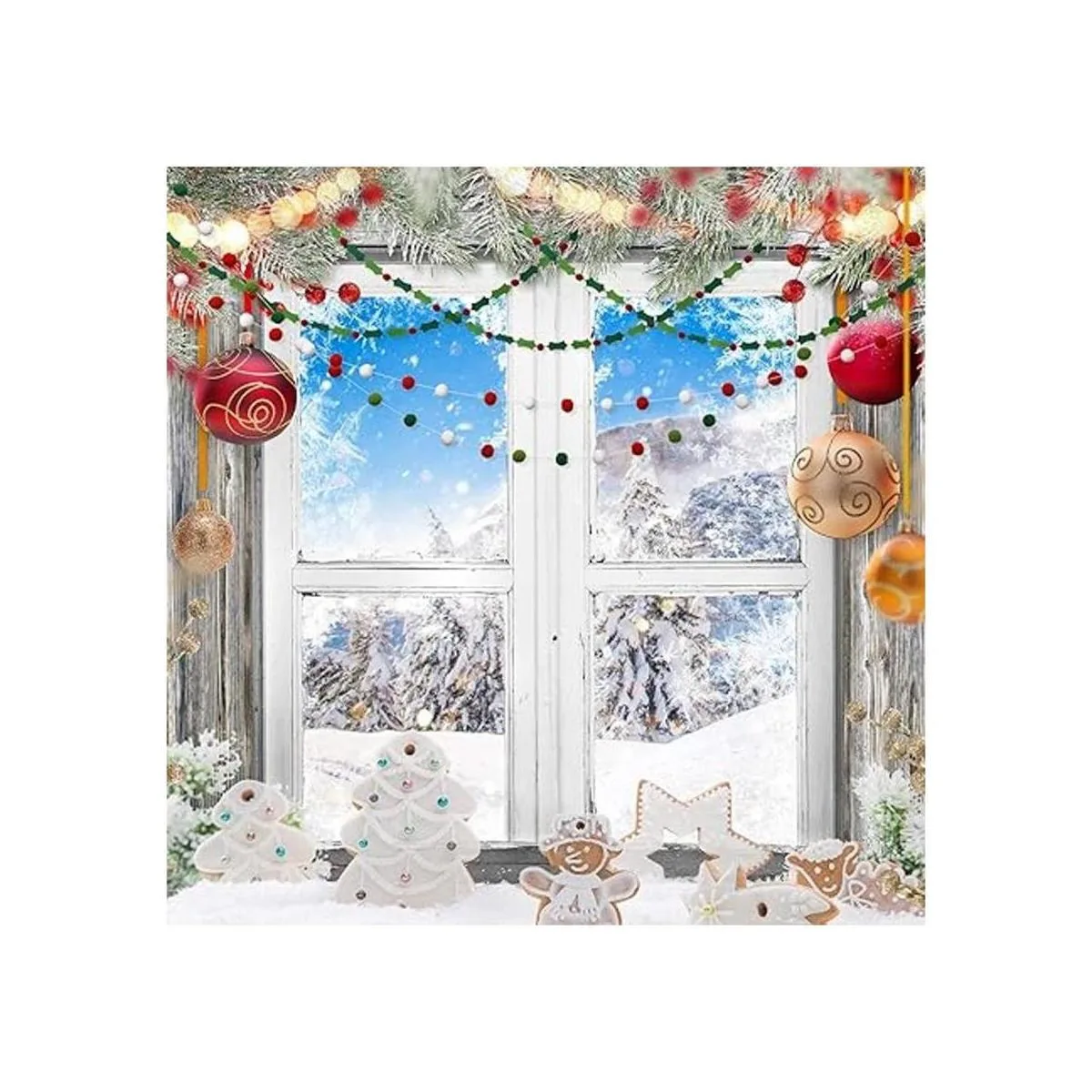 Guirnalda de bolas de fieltro guirnalda de fieltro