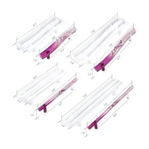 NiArt 4 pares de moldes de resina epoxi de silicona suave