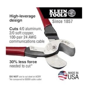 Klein Tools 63225 Cortador de cables cortador de palanca_2