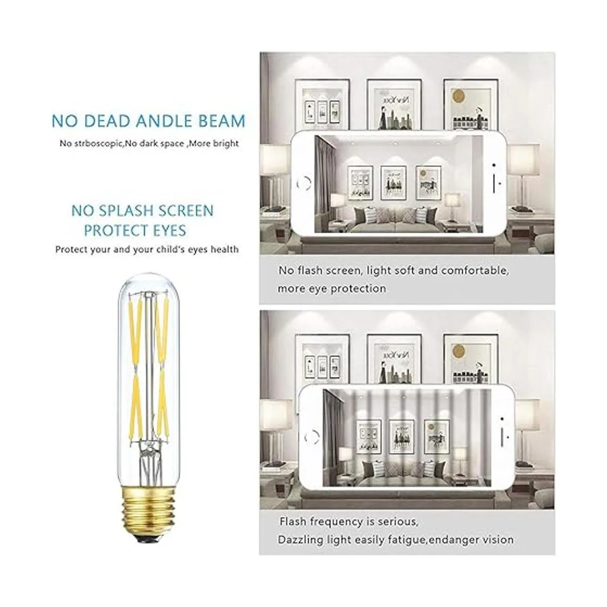 Bombilla LED T10 bombillas tubulares LED regulables de 8_3