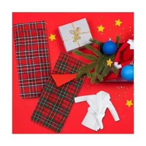 Skylety 2 sacos de dormir navideños accesorio para muñeca