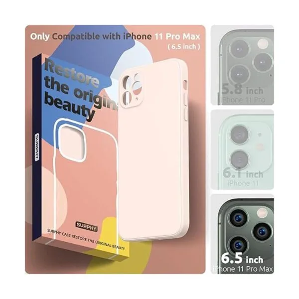 SURPHY Funda de silicona cuadrada compatible con iPhone_2