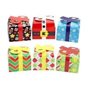 JOYIN 24 cajas de regalo de Navidad 3D con lazo para las_2