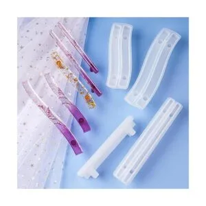 NiArt 4 pares de moldes de resina epoxi de silicona suave