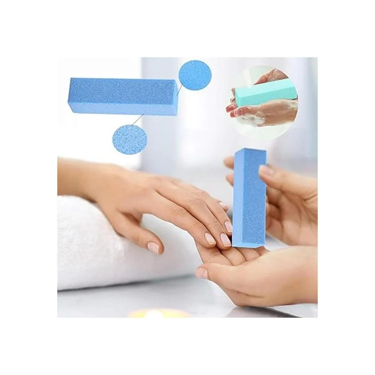 100 palillos de color naranja para uñas de doble cara_5