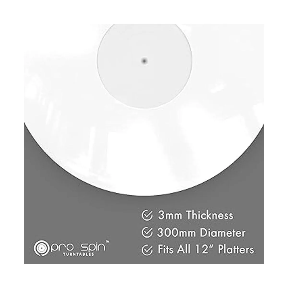 PRO SPIN Tapete acrílico para tocadiscos vintage de vinilo_2