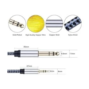 Cable de audio estéreo de 0.138 in a 0.250 in 5.9 ft_6