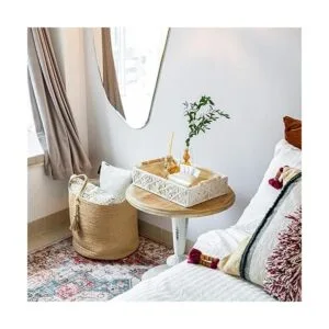 Mkono Bandeja decorativa para macramé canasta bohemia
