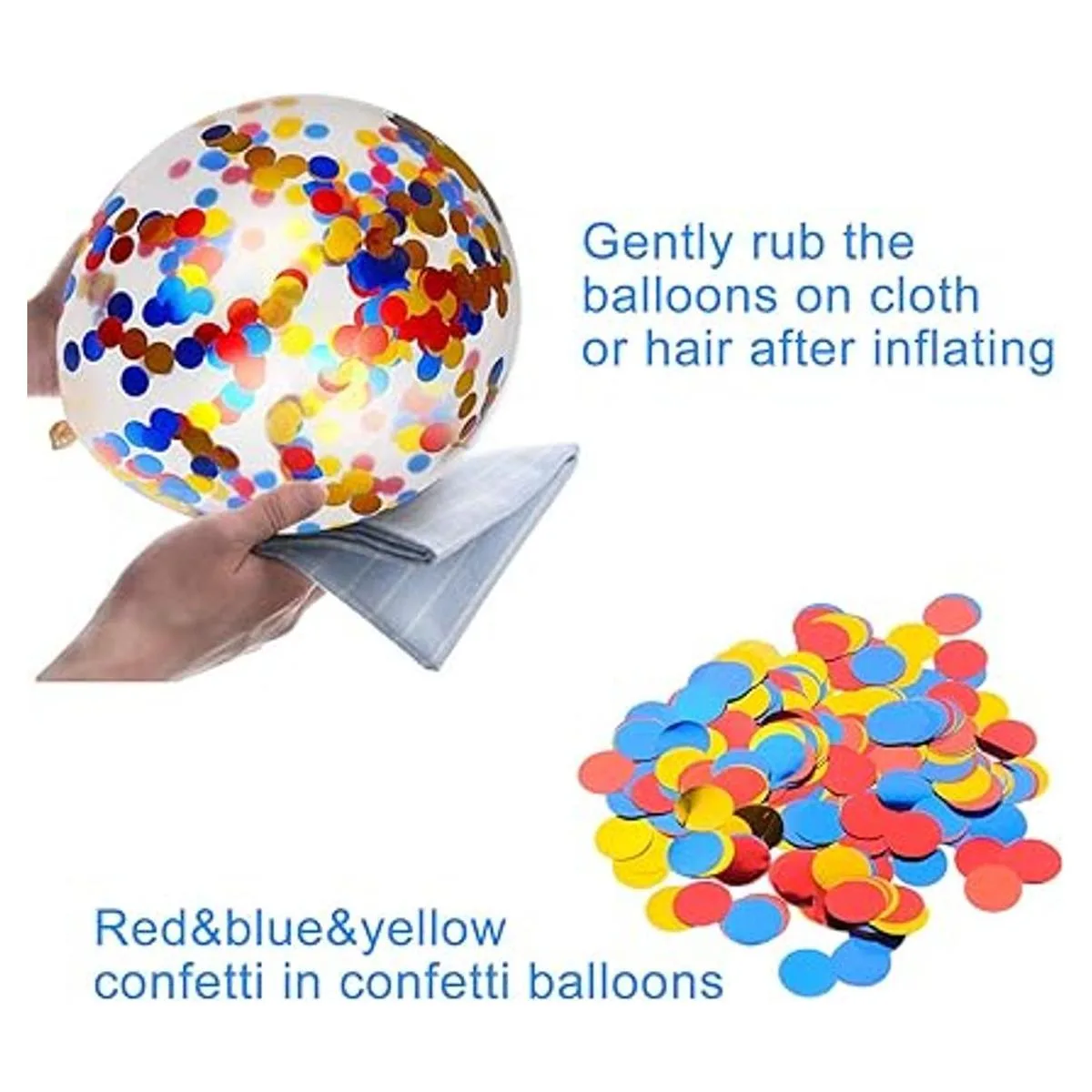 Globos de látex rojos amarillos y azules con globos de_5