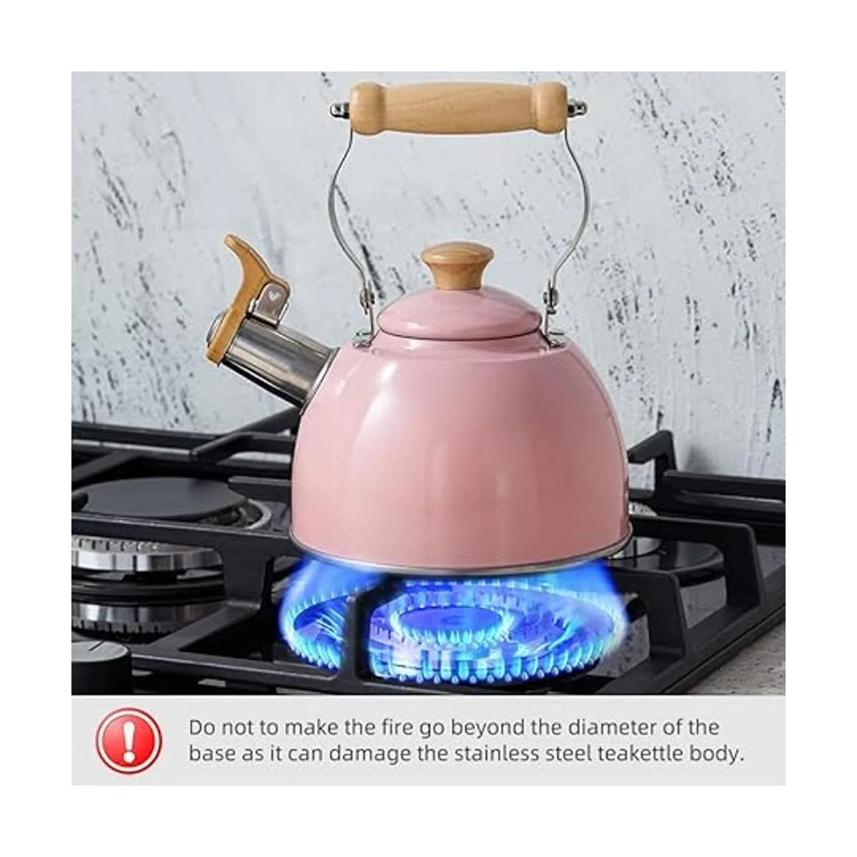 ROCKURWOK Tetera de silbido para estufa 1.6 cuartos de_4