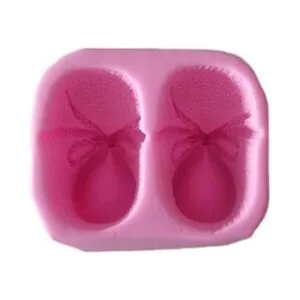 3D hecho punto bebé zapatos de silicona fondant moldes_6