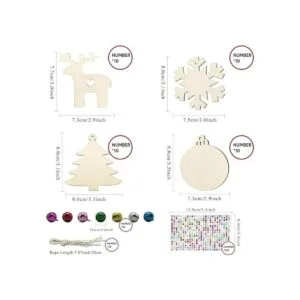 Juego de 40 adornos de madera sin terminar adornos de_2