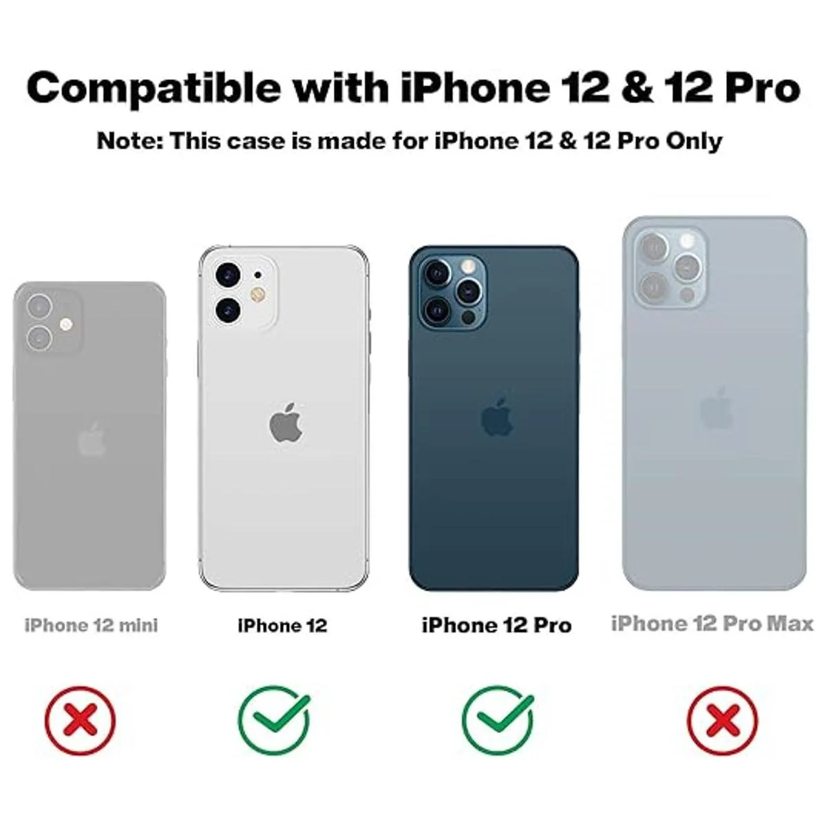 OTOFLY Carcasa para iPhone 12 y iPhone 12 Pro de 6.1_2